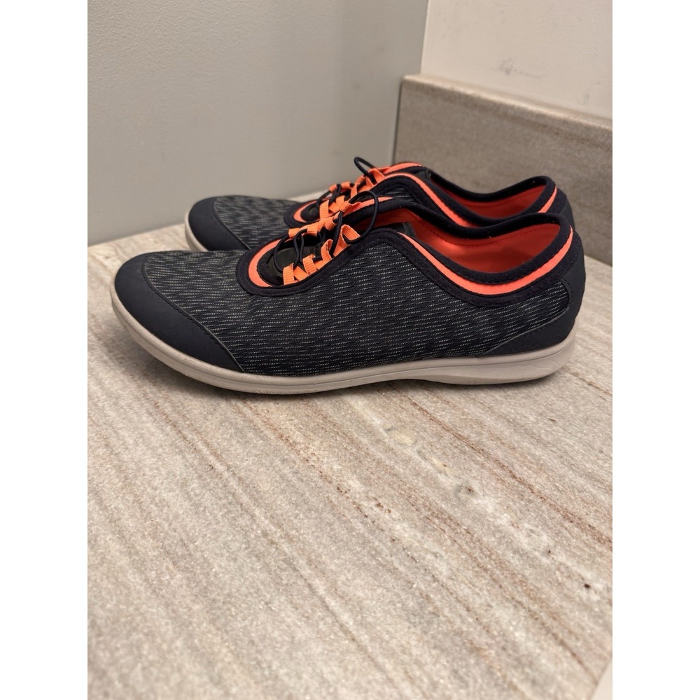 Cloudsteppers by Clark's Womens Allena Bay Slip On Sneakers Blue Orange 8.5 - Picture 2 of 9